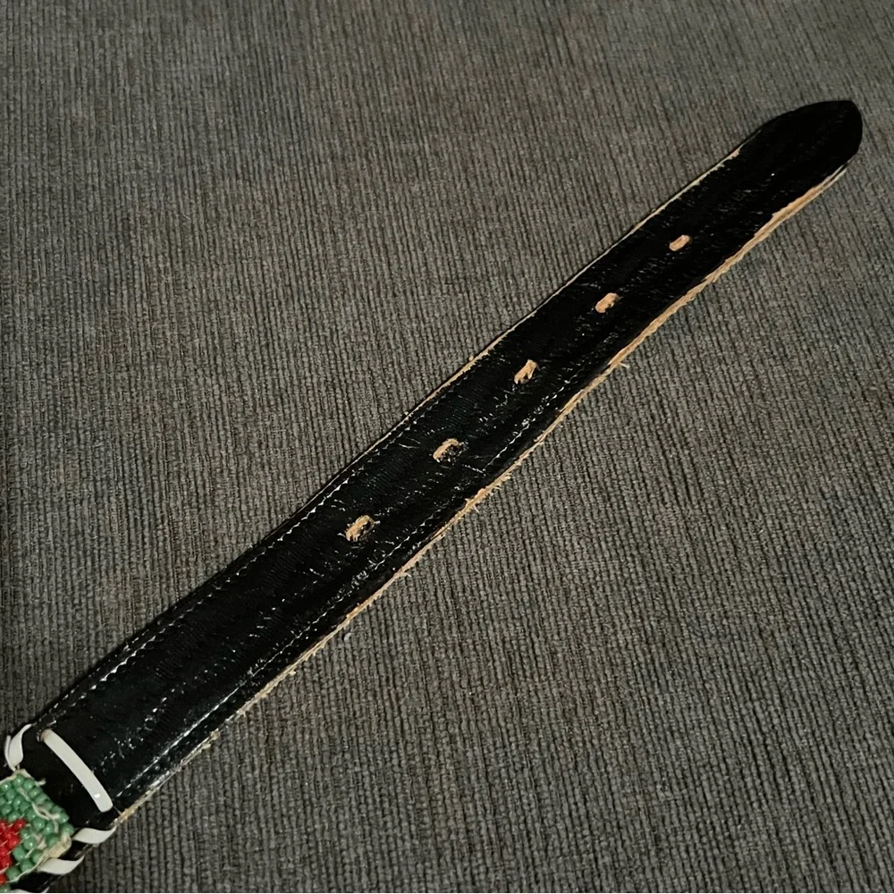 Vintage Seed Beaded Thunderbird Multicolor Native Southwest Belt / Hatband